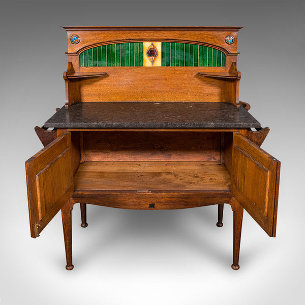 Antique Townhouse Washstand, English, Arts & Crafts, Bathroom Cabinet, Victorian
