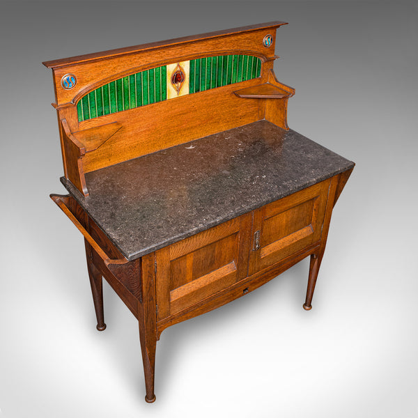 Antique Townhouse Washstand, English, Arts & Crafts, Bathroom Cabinet, Victorian