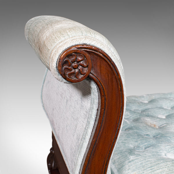 Antique Window Seat, English, Walnut, Duet, Bench, Georgian Revival, Edwardian