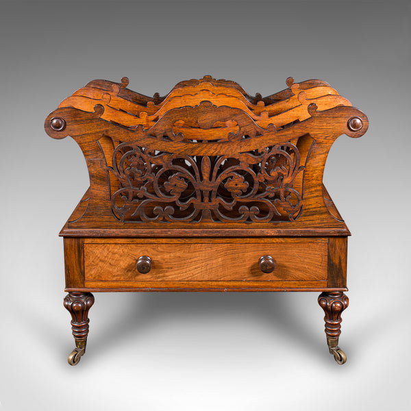 Antique Canterbury, English, Country House, Magazine Rack, William IV, C.1835