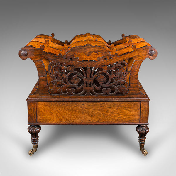 Antique Canterbury, English, Country House, Magazine Rack, William IV, C.1835