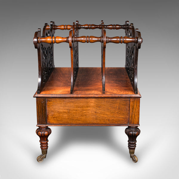 Antique Canterbury, English, Country House, Magazine Rack, William IV, C.1835