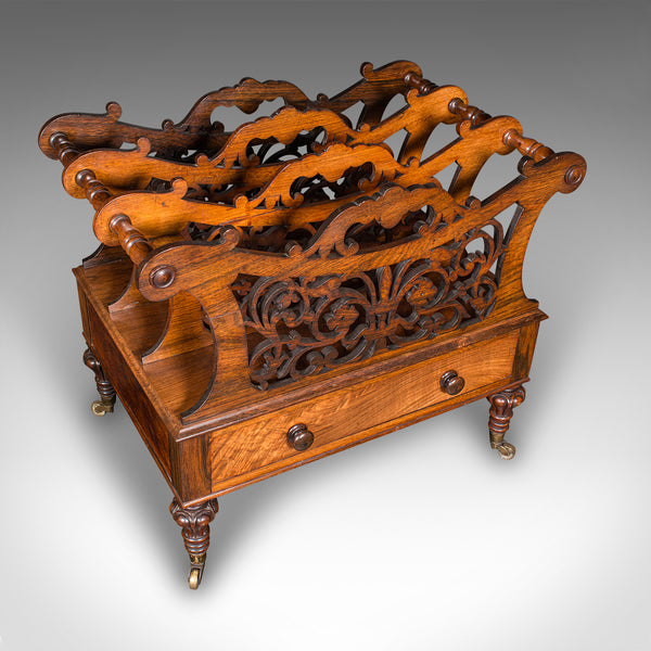 Antique Canterbury, English, Country House, Magazine Rack, William IV, C.1835