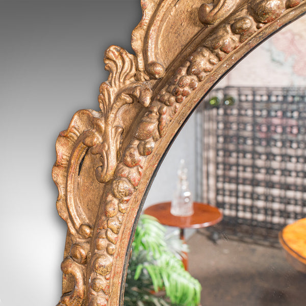 Large Antique Wall Mirror, Italian Giltwood, Ornate, Overmantle, Hall, Victorian