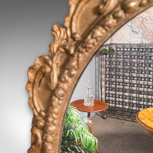 Large Antique Wall Mirror, Italian Giltwood, Ornate, Overmantle, Hall, Victorian