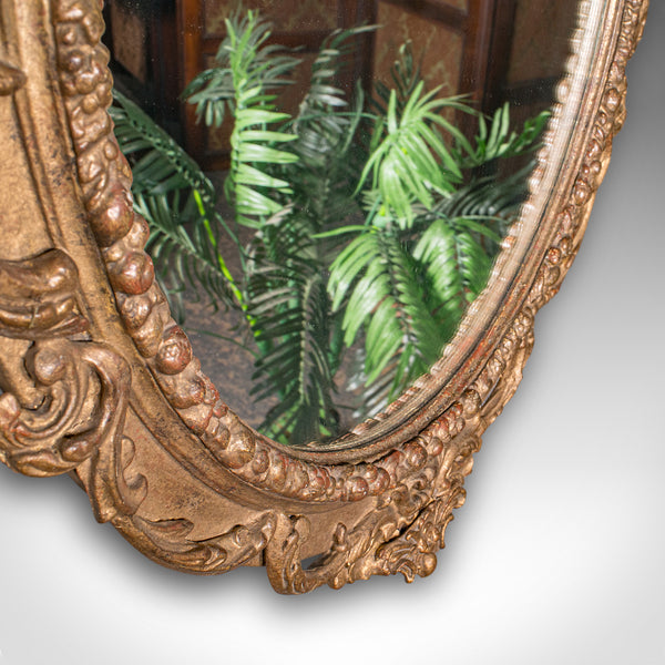 Large Antique Wall Mirror, Italian Giltwood, Ornate, Overmantle, Hall, Victorian