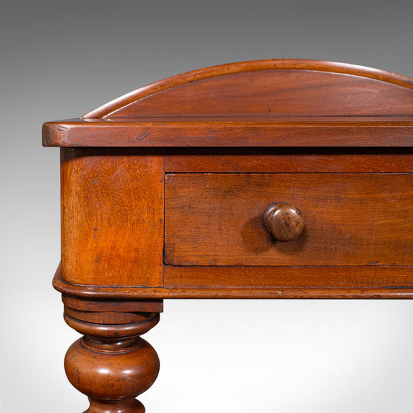 Antique Writing Desk, English Side Table, Correspondence, Study, Victorian, 1890