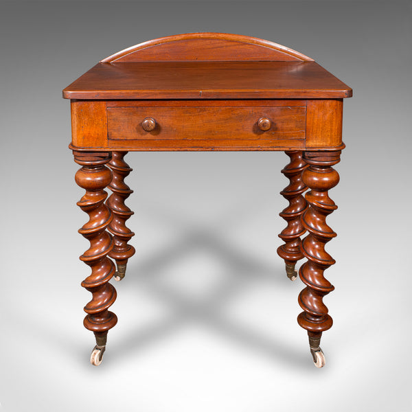Antique Writing Desk, English Side Table, Correspondence, Study, Victorian, 1890