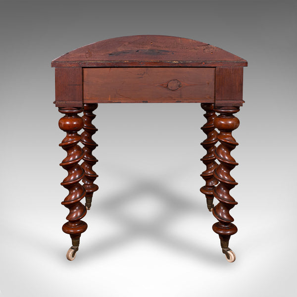Antique Writing Desk, English Side Table, Correspondence, Study, Victorian, 1890