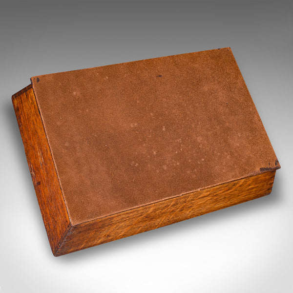 Antique Ladies Country Kitchen Work Box, English, Oak, Garden Trug, Victorian