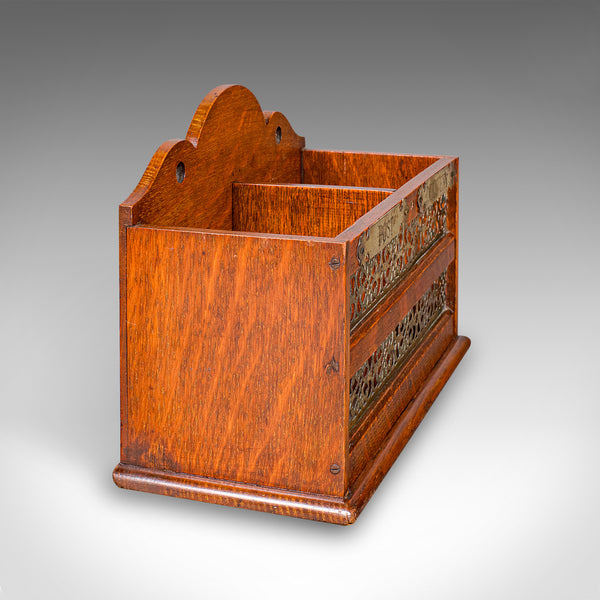 Antique Country Hotel Post Box, English, Desk Organiser, Stationery, Edwardian