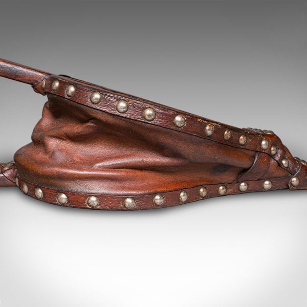 Antique Fireplace Bellows, English, Oak, Leather, Fire Tool, Victorian, C.1880
