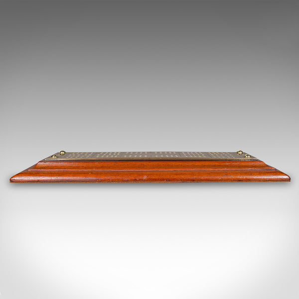 Antique Cribbage Board, English, Traditional Gaming Peg Base, Victorian, C.1900