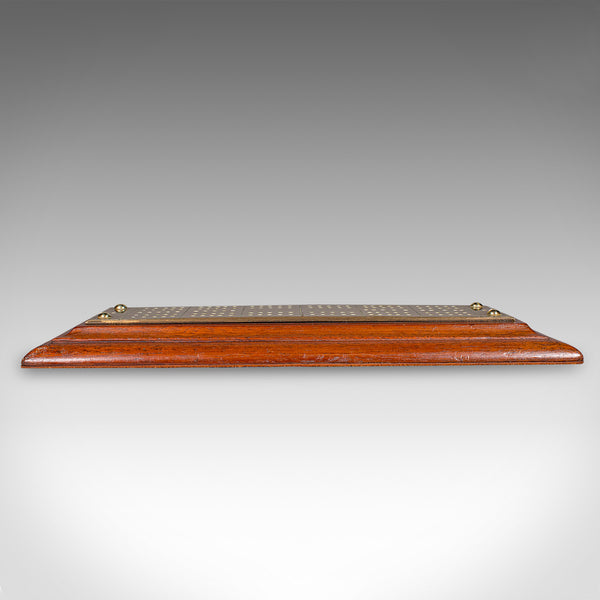 Antique Cribbage Board, English, Traditional Gaming Peg Base, Victorian, C.1900