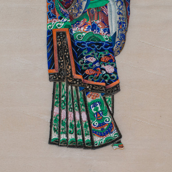 Antique Pith Painting, Oriental Art, Watercolour, Qing Dynasty, Victorian, 1850