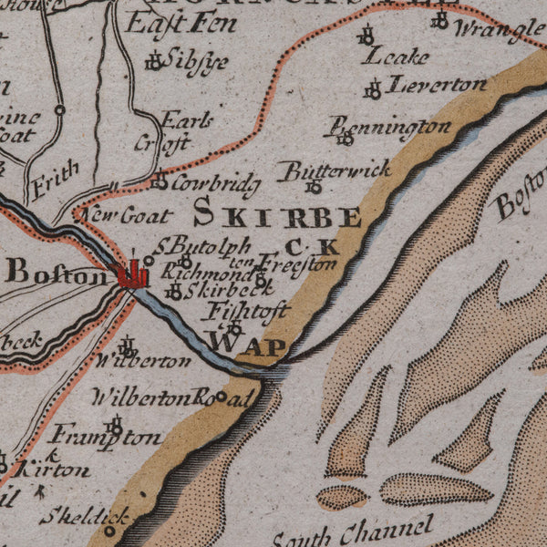Antique Lincolnshire Map, English, County Cartography, Robert Morden, Victorian