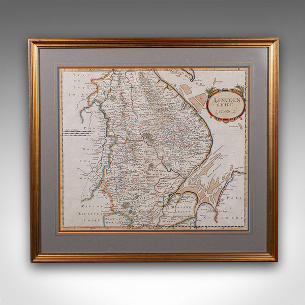 Antique Lincolnshire Map, English, County Cartography, Robert Morden, Victorian