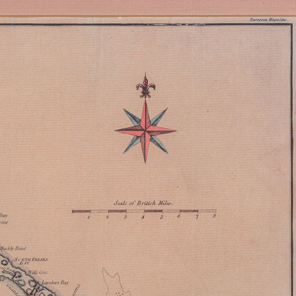 Antique St Christopher & Nevis Map, English, Caribbean Cartography, Georgian