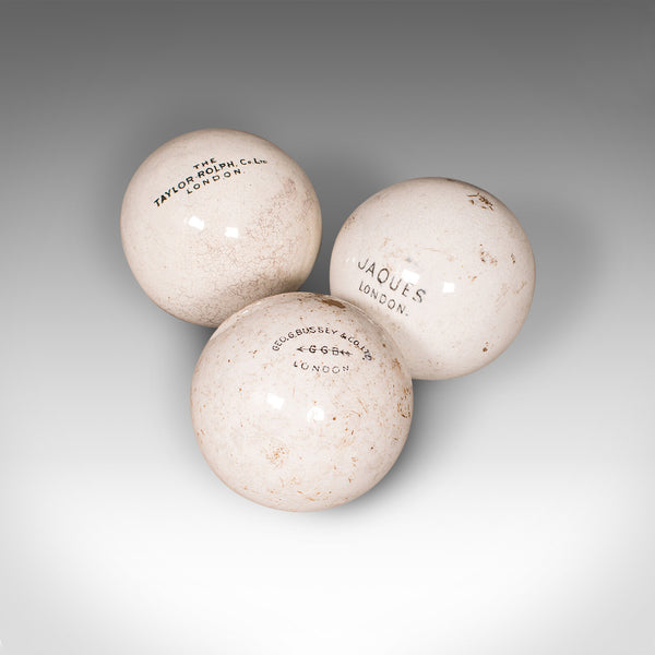 Antique Lawn Bowls Set, English, Bias Woods, Ceramic Jacks, Edwardian, Games