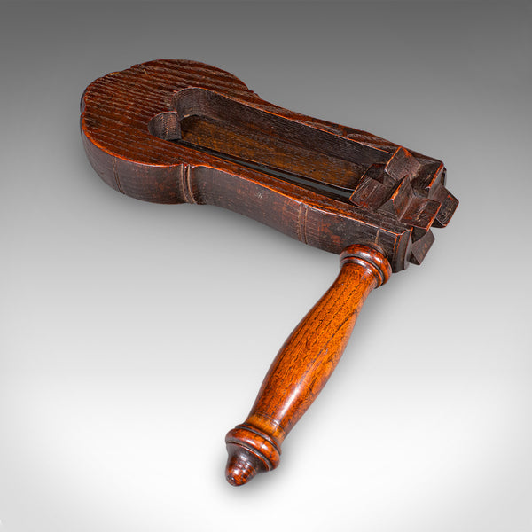 Antique Football Rattle, English, Elm, Sporting Memorabilia, Treen, Victorian