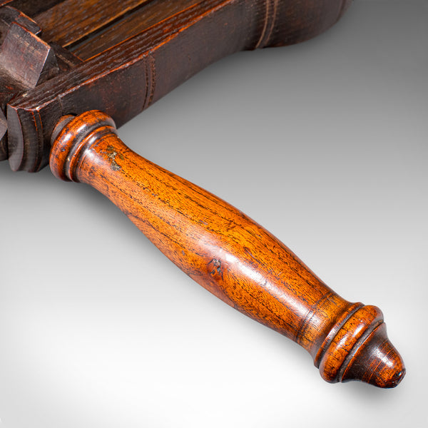 Antique Football Rattle, English, Elm, Sporting Memorabilia, Treen, Victorian