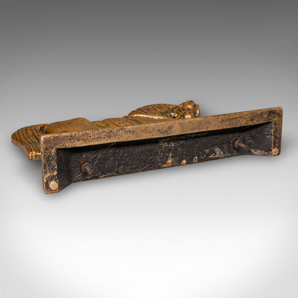 Antique Horse Doorstop, English, Brass, Equine Door Keeper, Victorian, C.1880