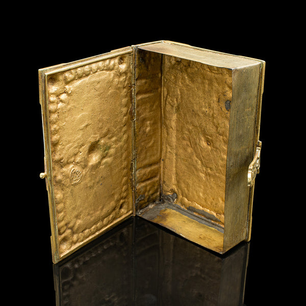 Antique Personal Diary Repository, Scottish, Brass, Keepsake Case, Victorian