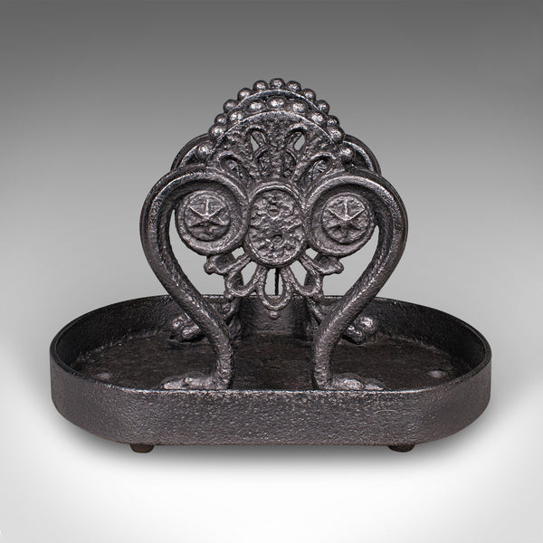 Antique Townhouse Boot Scraper, English, Cast Iron, Shoe Pull, Georgian, C.1750