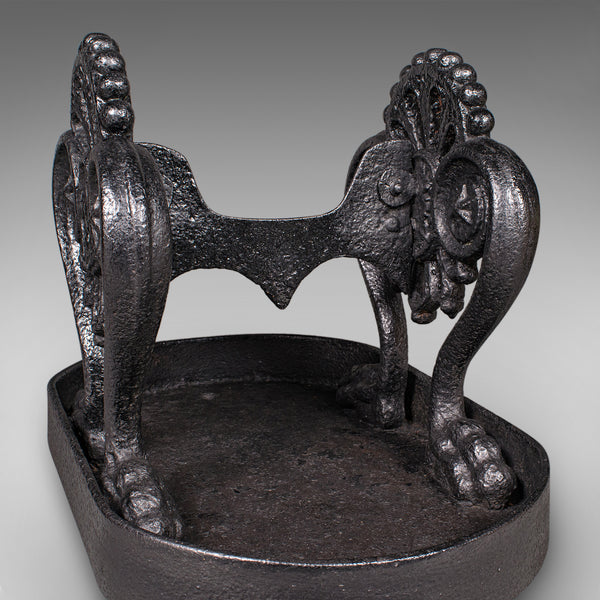 Antique Townhouse Boot Scraper, English, Cast Iron, Shoe Pull, Georgian, C.1750