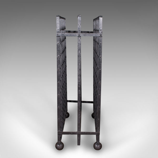 Large Antique 160 Bottle Chateau Wine Rack, French Iron, Cellar Stand, Victorian