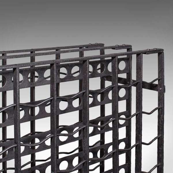 Large Antique 160 Bottle Chateau Wine Rack, French Iron, Cellar Stand, Victorian