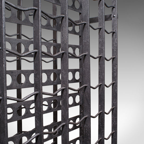 Large Antique 160 Bottle Chateau Wine Rack, French Iron, Cellar Stand, Victorian