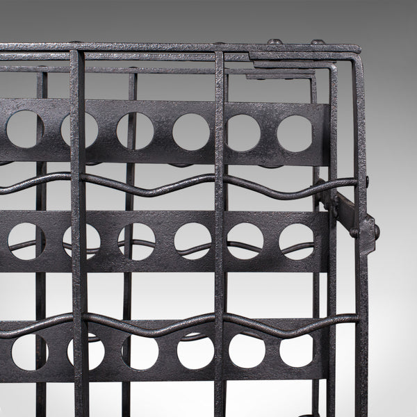 Large Antique 160 Bottle Chateau Wine Rack, French Iron, Cellar Stand, Victorian