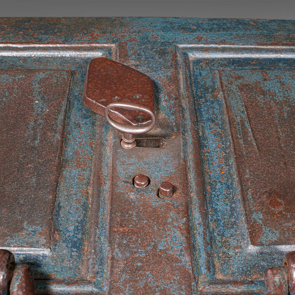 Antique Goldsmith’s Strong Box, English, Heavy Cast Iron Locking Safe, Victorian