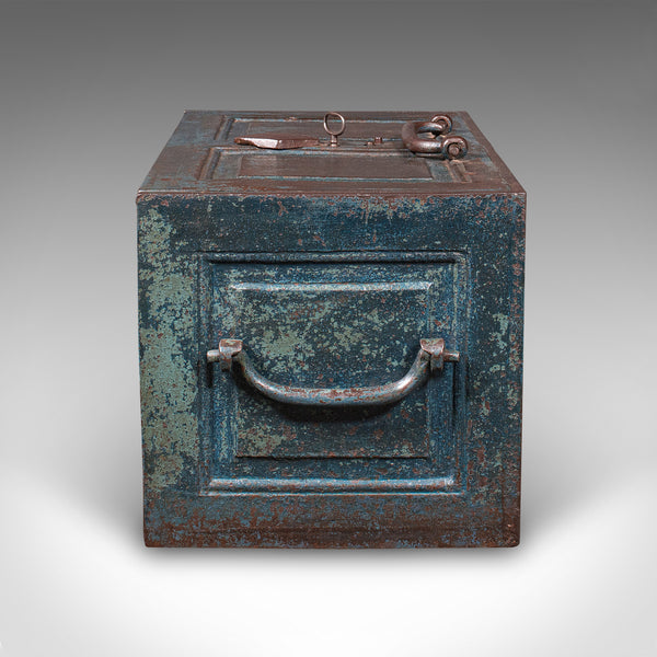 Antique Goldsmith’s Strong Box, English, Heavy Cast Iron Locking Safe, Victorian