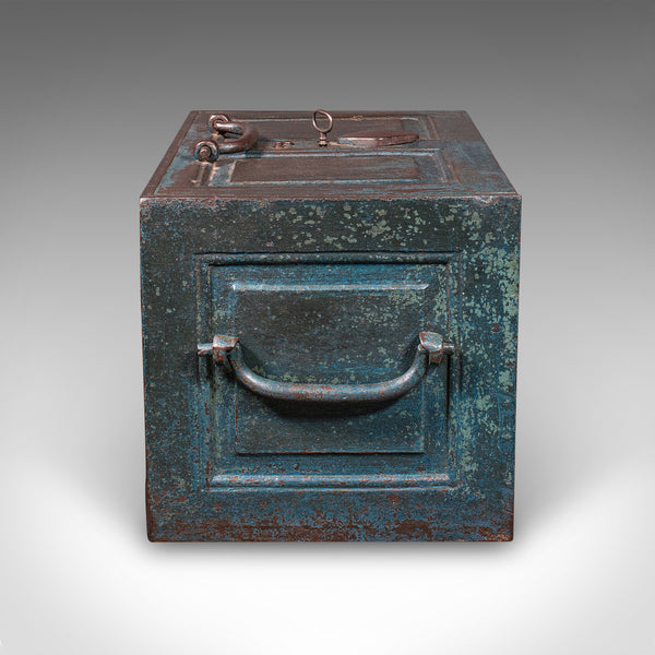 Antique Goldsmith’s Strong Box, English, Heavy Cast Iron Locking Safe, Victorian