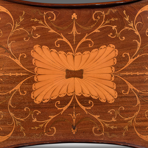 Antique Butler's Serving Tray, English, Afternoon Tea Platter, Inlay, Victorian
