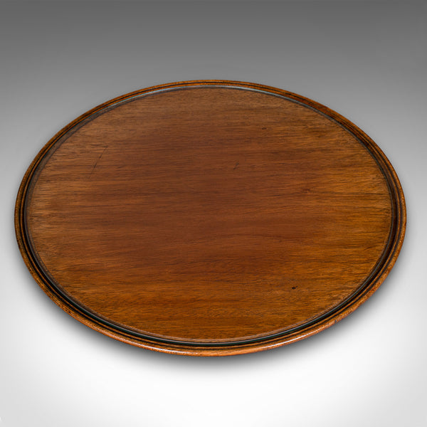 Antique Display Turntable, English, Walnut, Glass, Lazy Susan, Edwardian, C.1910