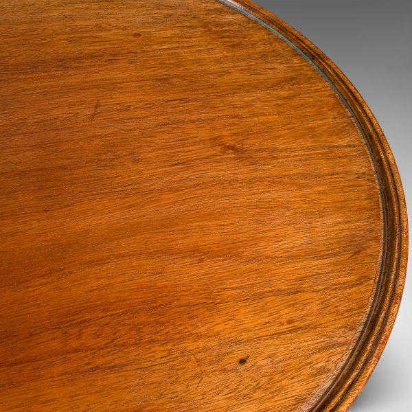 Antique Display Turntable, English, Walnut, Glass, Lazy Susan, Edwardian, C.1910