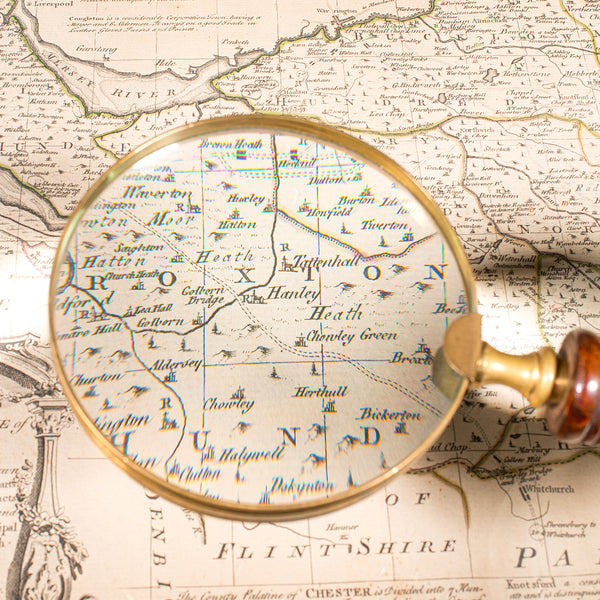 Antique Ladies Sampler Magnifier, English, Brass, Magnifying Glass, Edwardian