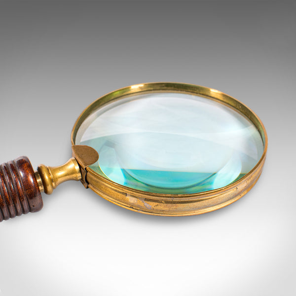 Antique Ladies Sampler Magnifier, English, Brass, Magnifying Glass, Edwardian