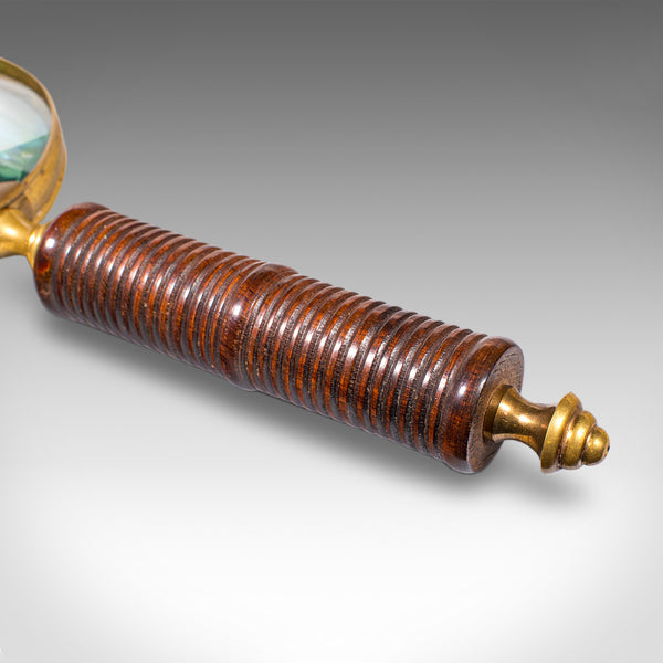 Antique Ladies Sampler Magnifier, English, Brass, Magnifying Glass, Edwardian