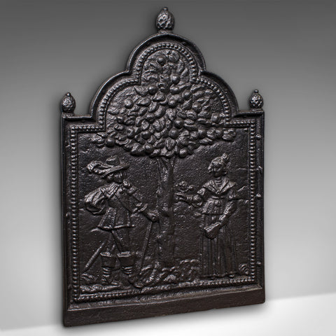 Antique Tree of Life Fire Back, English Cast Iron Fireplace Reflector, Victorian - London Fine Antiques