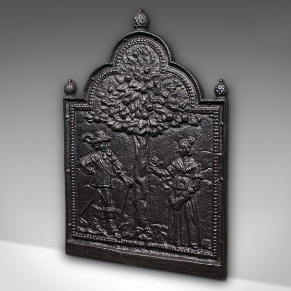 Antique Tree of Life Fire Back, English Cast Iron Fireplace Reflector, Victorian - London Fine Antiques