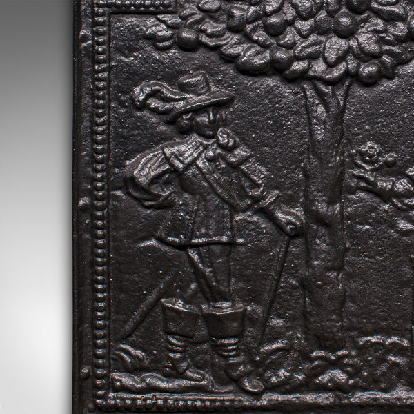 Antique Tree of Life Fire Back, English Cast Iron Fireplace Reflector, Victorian - London Fine Antiques