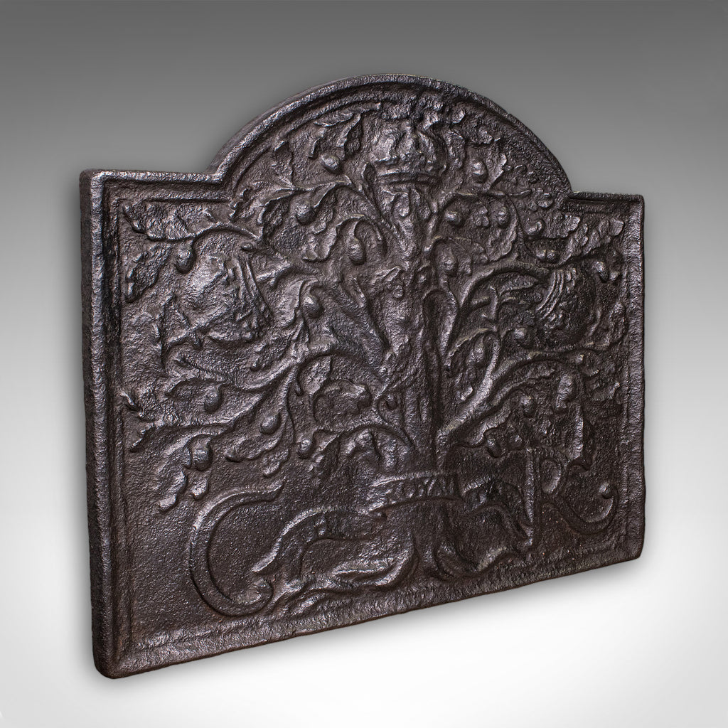 Heavy Antique Public House Fire Back, English Hearth Reflector, Georgian, C.1800