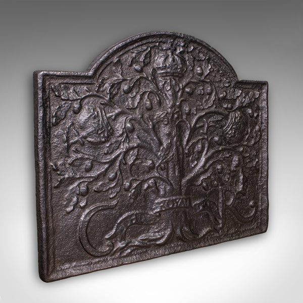 Heavy Antique Public House Fire Back, English Hearth Reflector, Georgian, C.1800