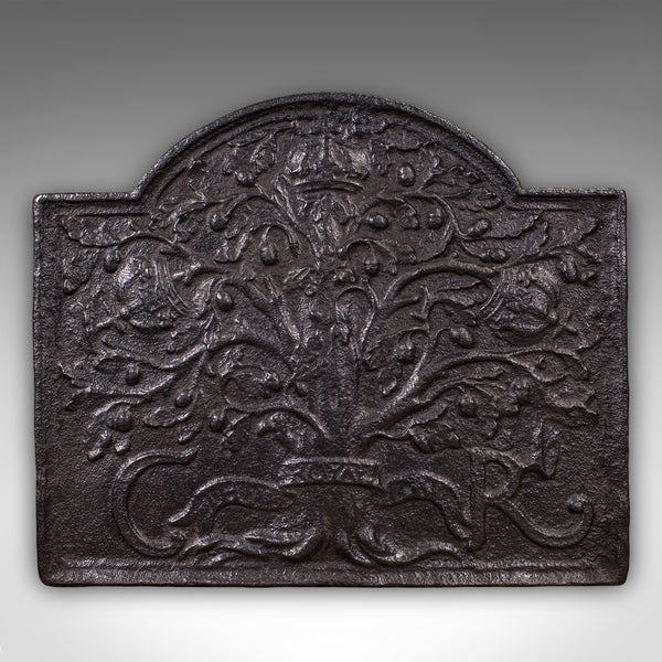 Heavy Antique Public House Fire Back, English Hearth Reflector, Georgian, C.1800