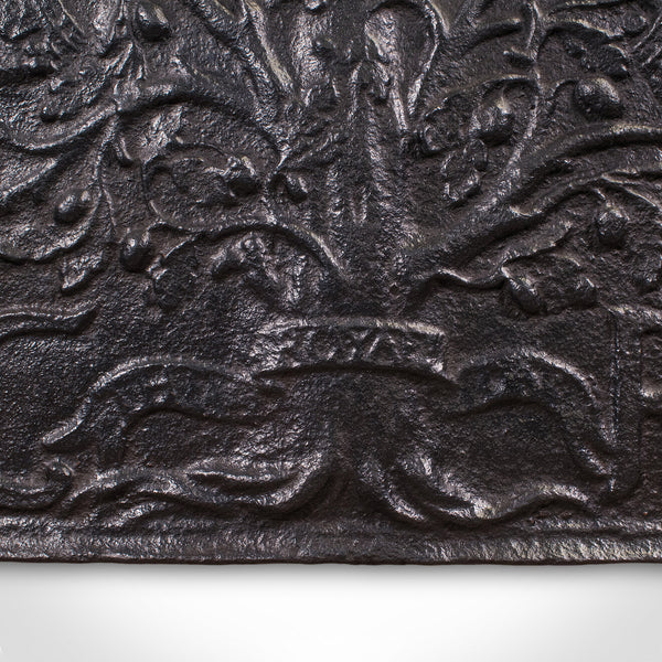 Heavy Antique Public House Fire Back, English Hearth Reflector, Georgian, C.1800