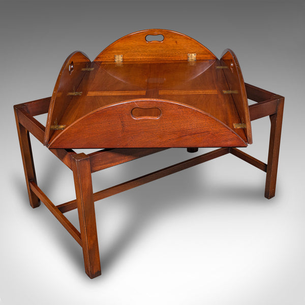 Vintage Butler's Tray Table, English, Serving Stand, Regency Revival, Art Deco